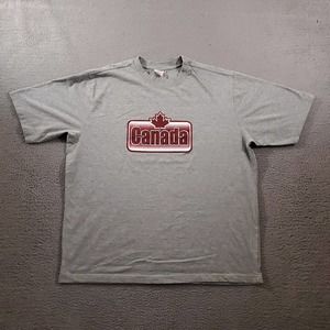 Retreat Shirt Mens Extra Large Gray Canada‎ Maple Leaf Solid Logo Graphic Print